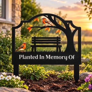 Planted In Memory Of - Personalized Metal Garden Stake