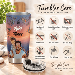 Custom Photo I'm Always With You Lake Pier - Loving, Memorial Gift For Family, Siblings, Friends - Personalized Tumbler
