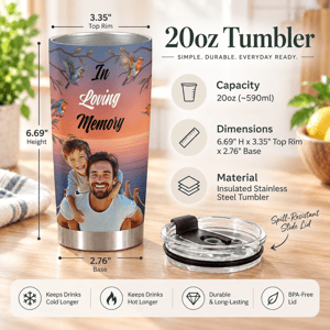 Custom Photo I'm Always With You Lake Pier - Loving, Memorial Gift For Family, Siblings, Friends - Personalized Tumbler