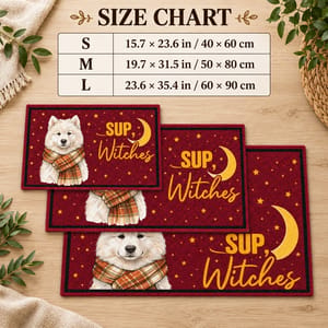 Custom Pet Portrait Sup Witches Welcome Mat - Personalized Pet Photo Halloween Doormat