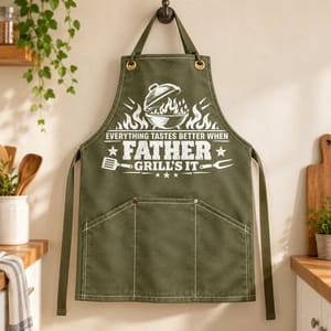 The Grillfather Best Flipping Dad Ever - Personalized Embroidered Apron