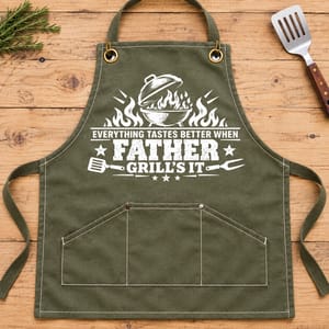 The Grillfather Best Flipping Dad Ever - Personalized Embroidered Apron