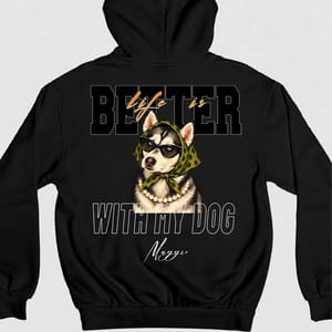 Better With Dogs Photo – Personalized T-Shirt, Custom Dog Photo Shirt, Dog Mom and Dog Dad Gift, Pet Lover Tee, Birthday Gift for Dog Owners