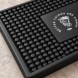 Custom Photo Cocktail Bar Lounge Restaurant Logo - Personalized Bar Mat