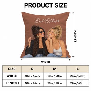 Custom Sister and Best Friend Pillow - Personalized Photo Illustration with Special Message