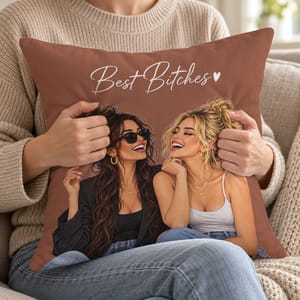 Custom Sister and Best Friend Pillow - Personalized Photo Illustration with Special Message