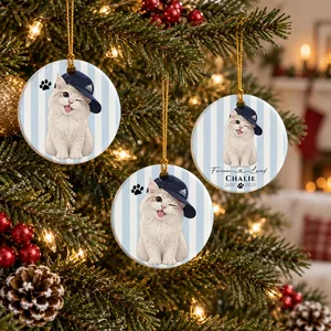 Personalized Memorial Ornament Custom Pet Name Date 4 Style Options Christmas Keepsake