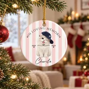 Personalized Memorial Ornament Custom Pet Name Date 4 Style Options Christmas Keepsake