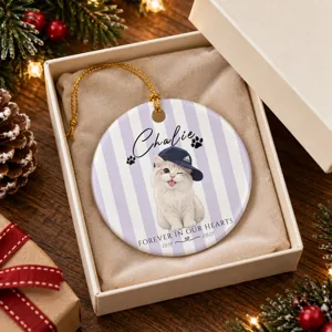 Personalized Memorial Ornament Custom Pet Name Date 4 Style Options Christmas Keepsake