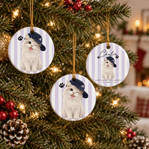 Personalized Memorial Ornament Custom Pet Name Date 4 Style Options Christmas Keepsake