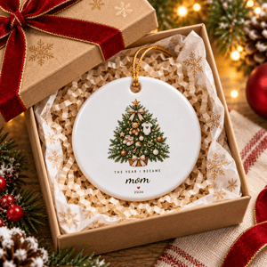 The Year I Became Mom 2026 Christmas Tree Ornament