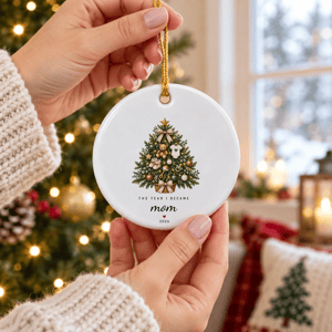 The Year I Became Mom 2026 Christmas Tree Ornament