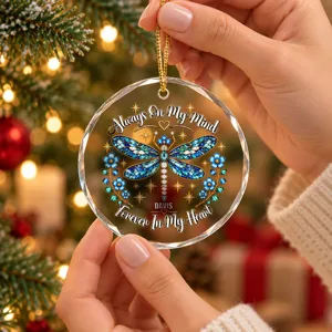 Personalized Dragonfly Memorial Ornament, Christmas Memorial Gift, In Loving Memory Ornament, Loss of Loved One Gift, Remembrance Gift