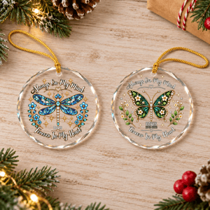 Personalized Dragonfly Memorial Ornament, Christmas Memorial Gift, In Loving Memory Ornament, Loss of Loved One Gift, Remembrance Gift