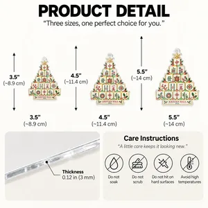 Personalized Ceramic Christmas Ornament Mahjong Tree Custom Name and Year Holiday Gift