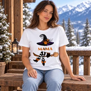 Custom Name Halloween T Shirt Personalized Witch Hat Broom Funny Mom Halloween Shirt