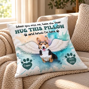 Personalized Pet Loss Pillow - When You Miss Me Hug This Pillow