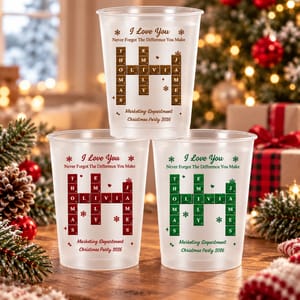Christmas Gift For Coworkers Team - Personalized Crossword Names & Team Name Best Team Ever Frosted Cups
