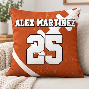 Custom Sports Jersey Throw Pillow Personalized Name Number Athlete
