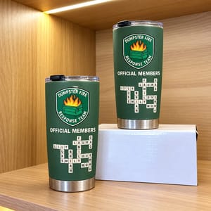 Personalized Dumpster Fire Response Team Tumbler 20oz Custom Name, Funny Team Member Travel Cup, Coworker Office Gift, Emergency Humor Gift