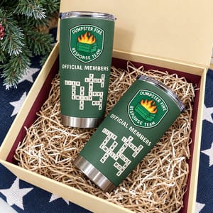 Personalized Dumpster Fire Response Team Tumbler 20oz Custom Name, Funny Team Member Travel Cup, Coworker Office Gift, Emergency Humor Gift