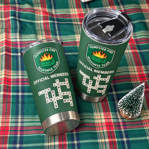 Personalized Dumpster Fire Response Team Tumbler 20oz Custom Name, Funny Team Member Travel Cup, Coworker Office Gift, Emergency Humor Gift