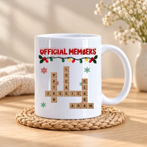 Personalized Mug with Funny Dumpster Fire Team Design, Red and Green Christmas Gift for Coworkers