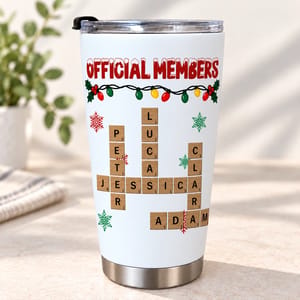 Personalized 20oz Tumbler Custom Names – Dumpster Fire Response Team Gift, Funny First Responder Christmas Tumbler, Holiday Travel Cup