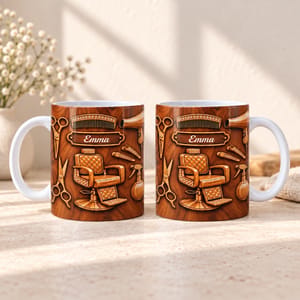 3D Hair Salon Mug - Personalized Hairstylist Gifts
