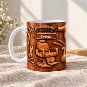 3D Hair Salon Mug - Personalized Hairstylist Gifts