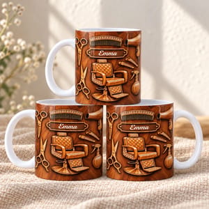 3D Hair Salon Mug - Personalized Hairstylist Gifts