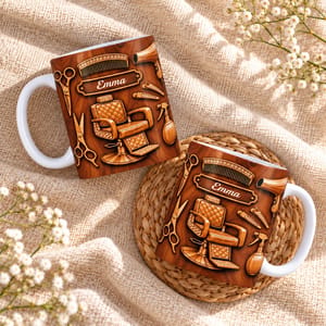 3D Hair Salon Mug - Personalized Hairstylist Gifts