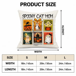 Personalized Spooky Halloween Stamp Pillow - Custom Pet Photos and Names