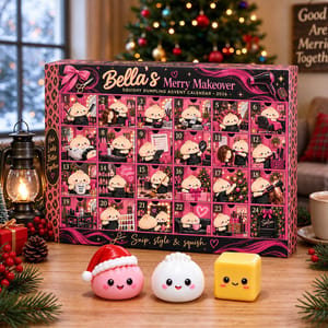 Personalized Dumpling Advent Calendar Custom Name, Squishy Christmas Countdown, Cute Beauty Salon Advent Calendar, Fun Holiday Gift for Her