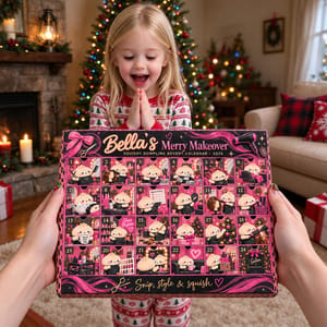 Personalized Dumpling Advent Calendar Custom Name, Squishy Christmas Countdown, Cute Beauty Salon Advent Calendar, Fun Holiday Gift for Her