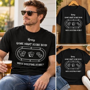 Game Night Score Book Who's Keeping Score - Personalized T-Shirt