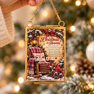 Custom Name Memorial Christmas Ornament, Christmas in Heaven Keepsake with Year, In Loving Memory Holiday Decor, Sympathy Gift