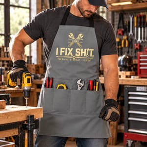 I Fix SH*T That's What I Do Custom Name - Personalized Tool Apron - Funny Gifts for Dad, Husband, Grandpa & Handyman