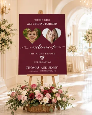 "These Kids Are Getting Married" Photo Welcome Sign