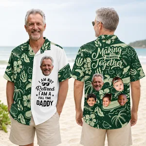 Custom Face Hawaiian Shirt Personalized Dad and Kids Vacation Shirt Gift for Dad