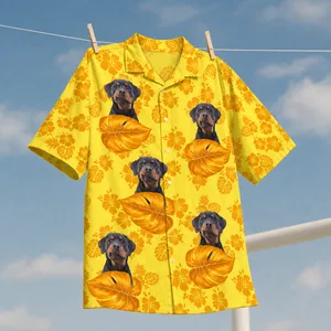 Personalized Tropical Hawaiian Shirt – Custom Funny Family Pet Faces, Perfect Gift for Men, Friends, Siblings, Dog & Cat Lovers
