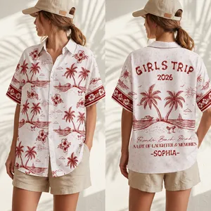 Girls Trip Tropical Hawaiian Shirt – Personalized Summer Vacation Aloha Tee