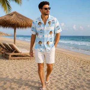 Best Mom / Dad Ever Personalized Hawaiian Shirt, Custom Face and Name Shirt, Multiple Kids Faces