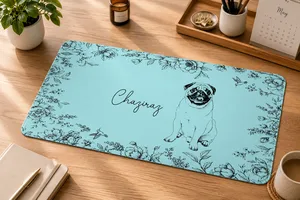 Custom Pet Portrait Sketch Line Art Gift For Pet Lovers - Personalized Desk Mat