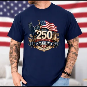Personalized Patriot Eagle America 250th Anniversary Dark Shirt