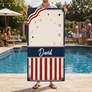 America 250th Anniversary - Personalized Customized Beach Towel - Summer Beach Gift For Best Friends, Family