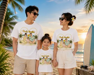 "Family Vacation" Heart Illustration Tee