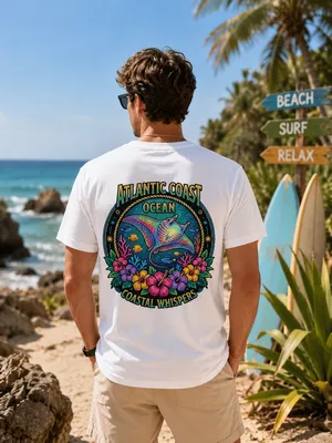 "Atlantic Coast" Oceanic Graphic Tee