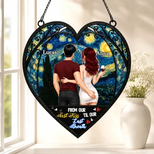 Back Couple You & Me We Got This Till Our Last Breath - Personalized Couple Suncatcher – Custom Romantic Ornament, Playful & Passionate Anniversary, Birthday & Valentine's Gift
