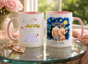 "Back Couple You & Me We Got This" Personalized Set of 2 Mugs – Custom Romantic Ceramic Coffee Cups, Playful Anniversary & Valentine's Gift for Him & Her